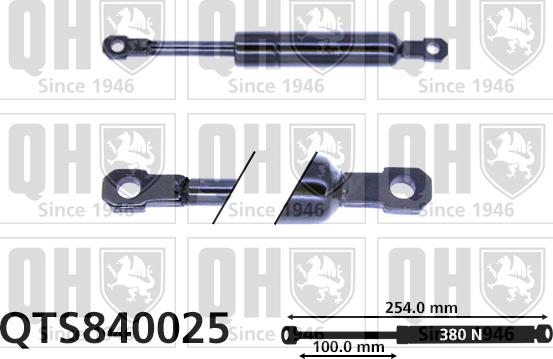 Quinton Hazell QTS840025 - Gāzes atspere, Motora pārsegs ps1.lv