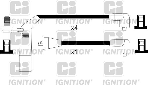 Quinton Hazell XC915 - Augstsprieguma vadu komplekts ps1.lv