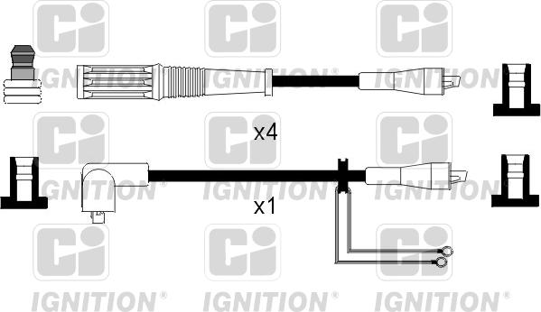 Quinton Hazell XC543 - Augstsprieguma vadu komplekts ps1.lv