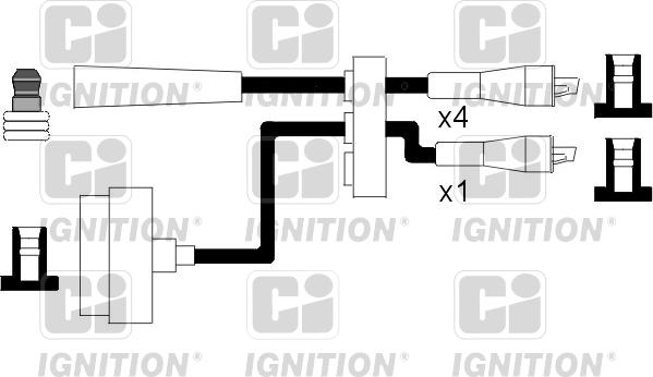 Quinton Hazell XC559 - Augstsprieguma vadu komplekts ps1.lv