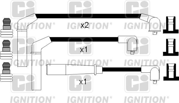 Quinton Hazell XC693 - Augstsprieguma vadu komplekts ps1.lv