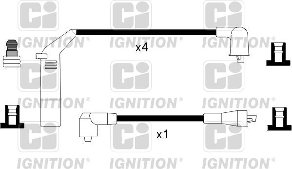 Quinton Hazell XC1091 - Augstsprieguma vadu komplekts ps1.lv