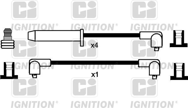 Quinton Hazell XC104 - Augstsprieguma vadu komplekts ps1.lv