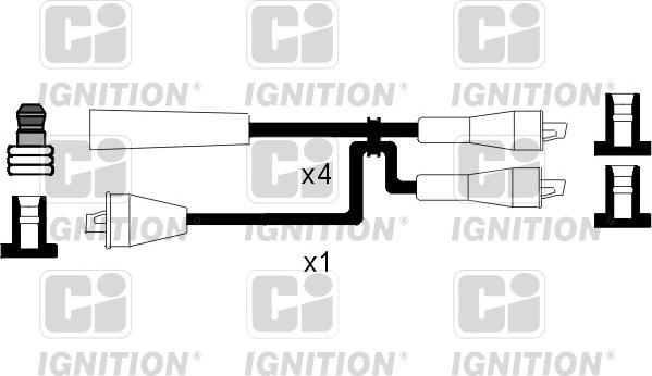 Quinton Hazell XC1013 - Augstsprieguma vadu komplekts ps1.lv