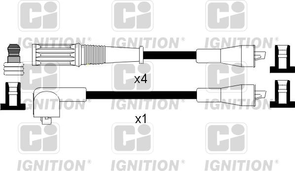 Quinton Hazell XC843 - Augstsprieguma vadu komplekts ps1.lv