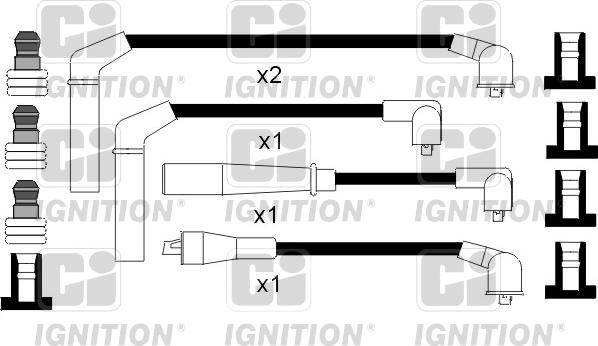 Quinton Hazell XC862 - Augstsprieguma vadu komplekts ps1.lv