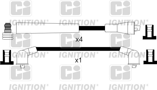 Quinton Hazell XC770 - Augstsprieguma vadu komplekts ps1.lv