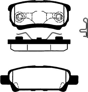 Japanparts JPP508AF - Bremžu uzliku kompl., Disku bremzes ps1.lv