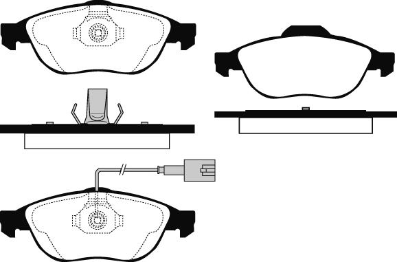 DJ Parts BP2463 - Bremžu uzliku kompl., Disku bremzes ps1.lv