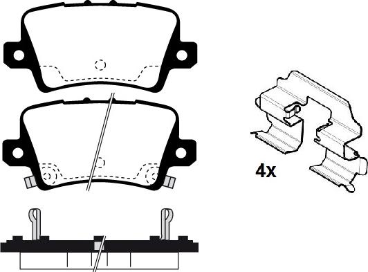 INTERBRAKE DP41511 - Bremžu uzliku kompl., Disku bremzes ps1.lv