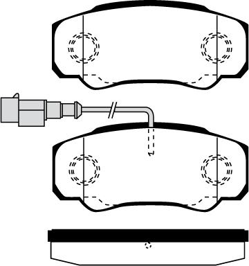 Japanparts JPA126AF - Bremžu uzliku kompl., Disku bremzes ps1.lv