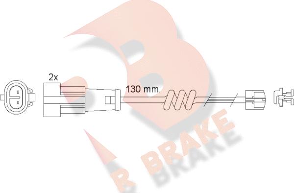 R Brake 610469RB - Indikators, Bremžu uzliku nodilums ps1.lv