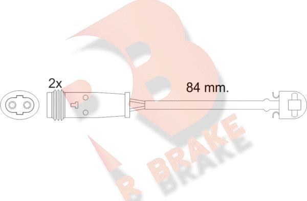 R Brake 610484RB - Indikators, Bremžu uzliku nodilums ps1.lv