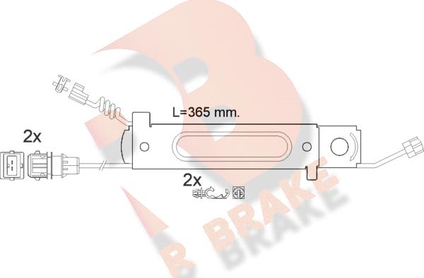 R Brake 610485RB - Indikators, Bremžu uzliku nodilums ps1.lv