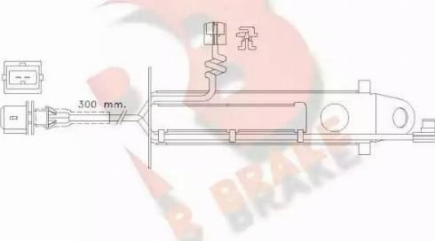 R Brake 610431RB - Indikators, Bremžu uzliku nodilums ps1.lv