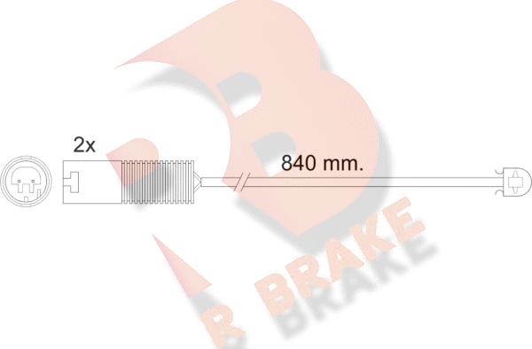 R Brake 610426RB - Indikators, Bremžu uzliku nodilums ps1.lv