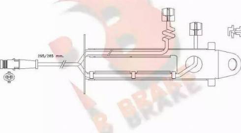 R Brake 610428RB - Indikators, Bremžu uzliku nodilums ps1.lv