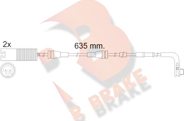 R Brake 610474RB - Indikators, Bremžu uzliku nodilums ps1.lv