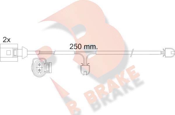 R Brake 610477RB - Indikators, Bremžu uzliku nodilums ps1.lv