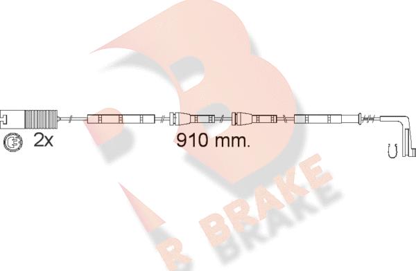 R Brake 610540RB - Indikators, Bremžu uzliku nodilums ps1.lv