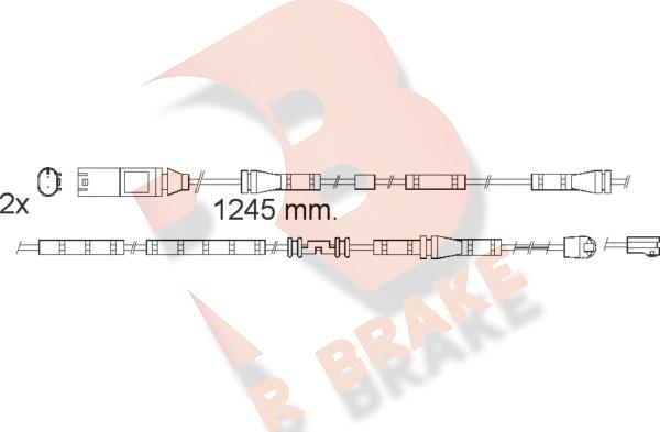 R Brake 610559RB - Indikators, Bremžu uzliku nodilums ps1.lv