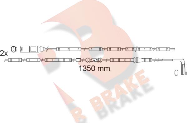 R Brake 610551RB - Indikators, Bremžu uzliku nodilums ps1.lv