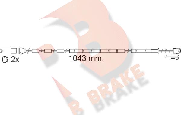 R Brake 610560RB - Indikators, Bremžu uzliku nodilums ps1.lv