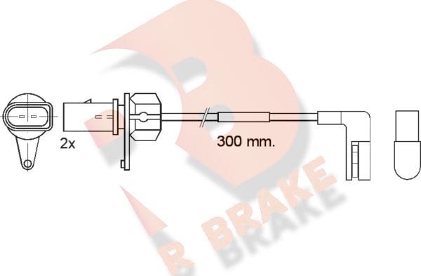 R Brake 610507RB - Indikators, Bremžu uzliku nodilums ps1.lv