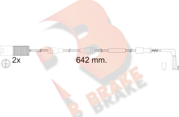 R Brake 610538RB - Indikators, Bremžu uzliku nodilums ps1.lv