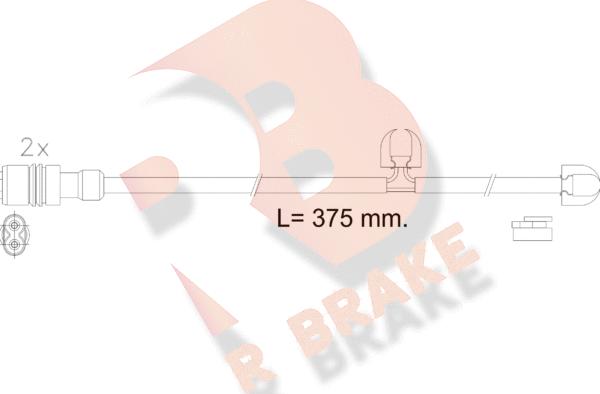 R Brake 610615RB - Indikators, Bremžu uzliku nodilums ps1.lv