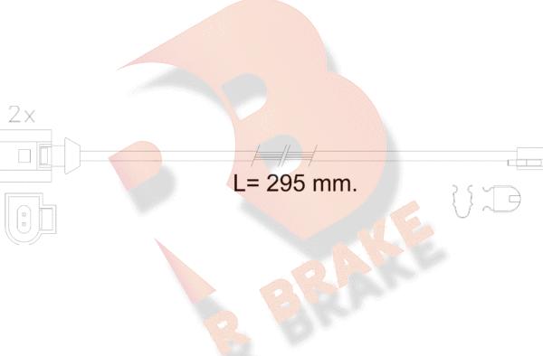 R Brake 610610RB - Indikators, Bremžu uzliku nodilums ps1.lv