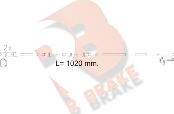 R Brake 610623RB - Indikators, Bremžu uzliku nodilums ps1.lv