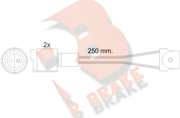 R Brake 610091RB - Indikators, Bremžu uzliku nodilums ps1.lv
