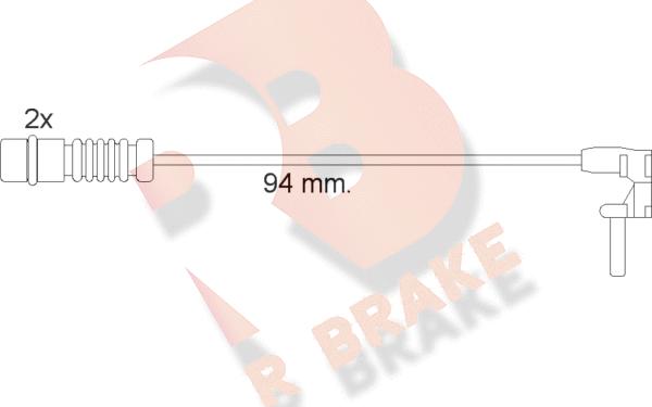 R Brake 610056RB - Indikators, Bremžu uzliku nodilums ps1.lv