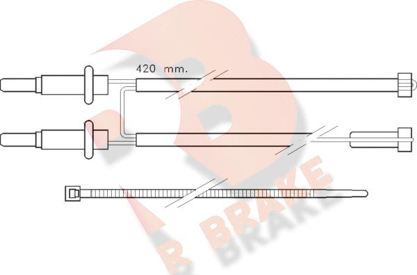 R Brake 610114RB - Indikators, Bremžu uzliku nodilums ps1.lv