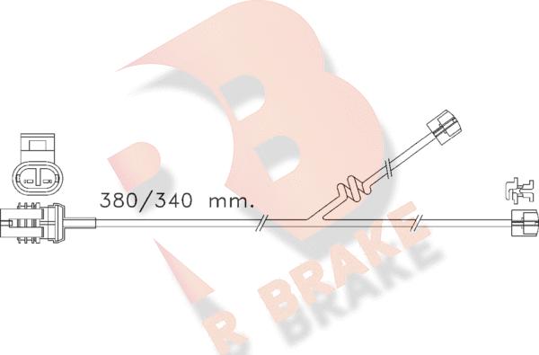 R Brake 610356RB - Indikators, Bremžu uzliku nodilums ps1.lv