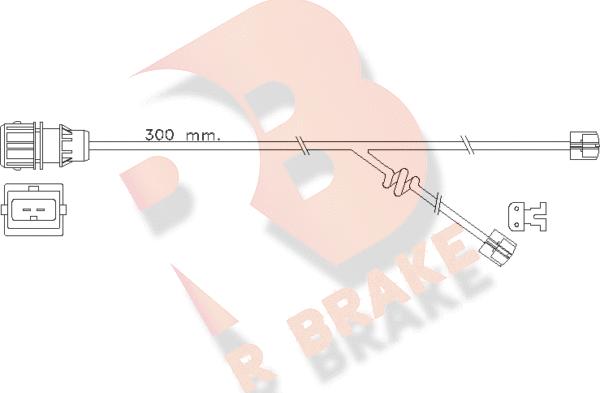 R Brake 610304RB - Indikators, Bremžu uzliku nodilums ps1.lv