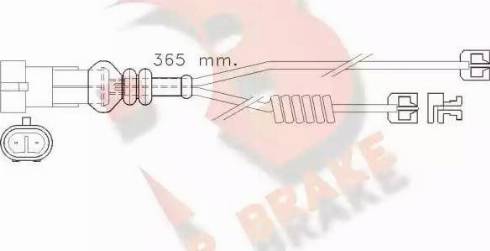 R Brake 610301RB - Indikators, Bremžu uzliku nodilums ps1.lv