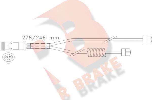 R Brake 610302RB - Indikators, Bremžu uzliku nodilums ps1.lv