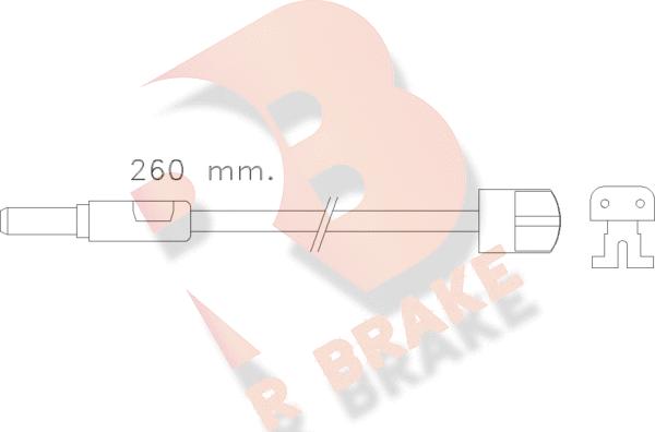 R Brake 610319RB - Indikators, Bremžu uzliku nodilums ps1.lv