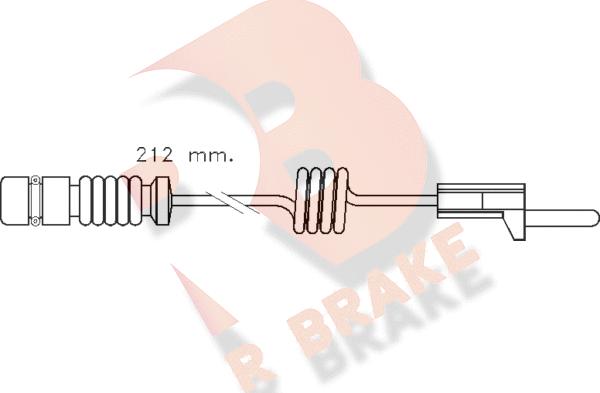 R Brake 610259RB - Indikators, Bremžu uzliku nodilums ps1.lv