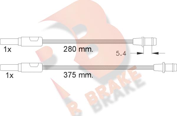 R Brake 610261RB - Indikators, Bremžu uzliku nodilums ps1.lv