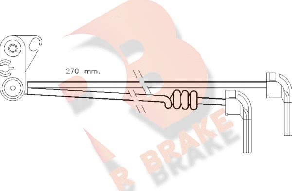 R Brake 610280RB - Indikators, Bremžu uzliku nodilums ps1.lv