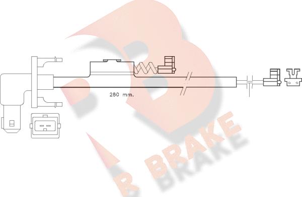 R Brake 610288RB - Indikators, Bremžu uzliku nodilums ps1.lv