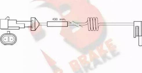 R Brake 610235RB - Indikators, Bremžu uzliku nodilums ps1.lv