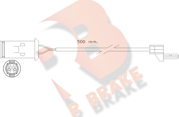 R Brake 610222RB - Indikators, Bremžu uzliku nodilums ps1.lv