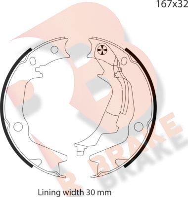 R Brake 79RBPB4046 - Bremžu loku kompl., Stāvbremze ps1.lv