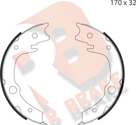 R Brake 79RBPB4041 - Bremžu loku kompl., Stāvbremze ps1.lv