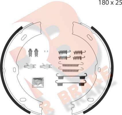 R Brake 79RBPB4009 - Bremžu loku kompl., Stāvbremze ps1.lv