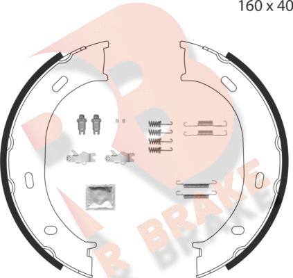 R Brake 79RBPB4007 - Bremžu loku kompl., Stāvbremze ps1.lv